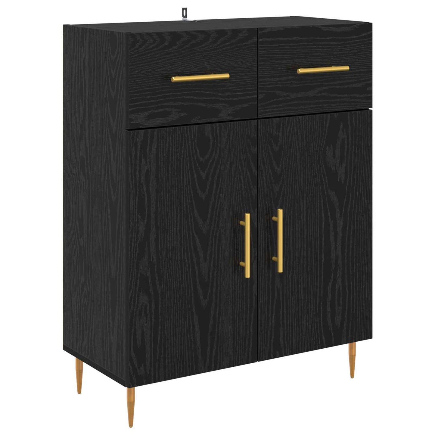 Sideboard Black Oak 69.5 x 34 x 90 cm Engineered Wood