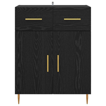 Sideboard Black Oak 69.5 x 34 x 90 cm Engineered Wood