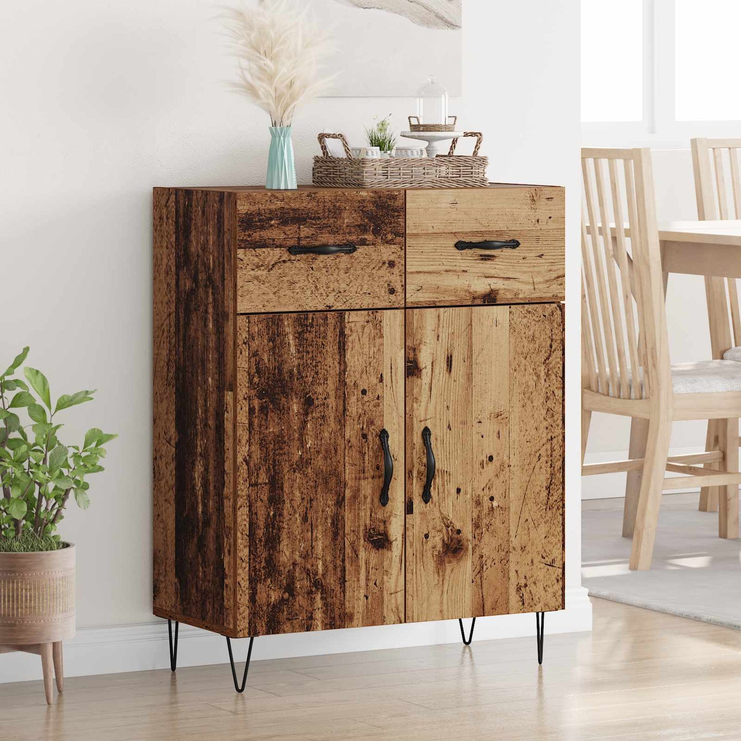 Sideboard Old Wood 69.5 x 34 x 90 cm Engineered Wood