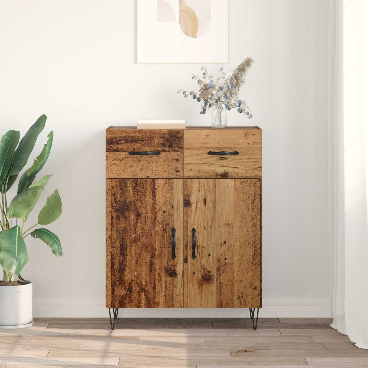 Sideboard Old Wood 69.5 x 34 x 90 cm Engineered Wood