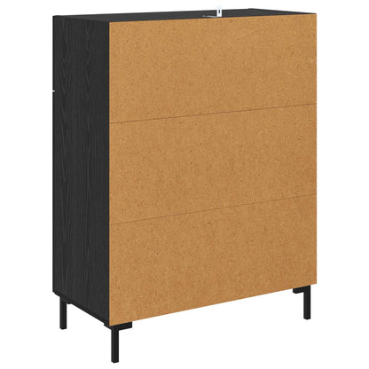 Sideboard Black Oak 69.5 x 34 x 90 cm Engineered Wood