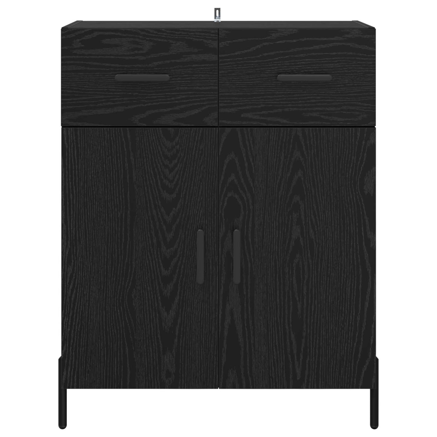 Sideboard Black Oak 69.5 x 34 x 90 cm Engineered Wood