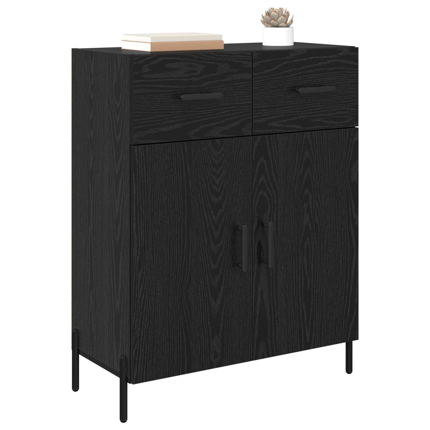 Sideboard Black Oak 69.5 x 34 x 90 cm Engineered Wood