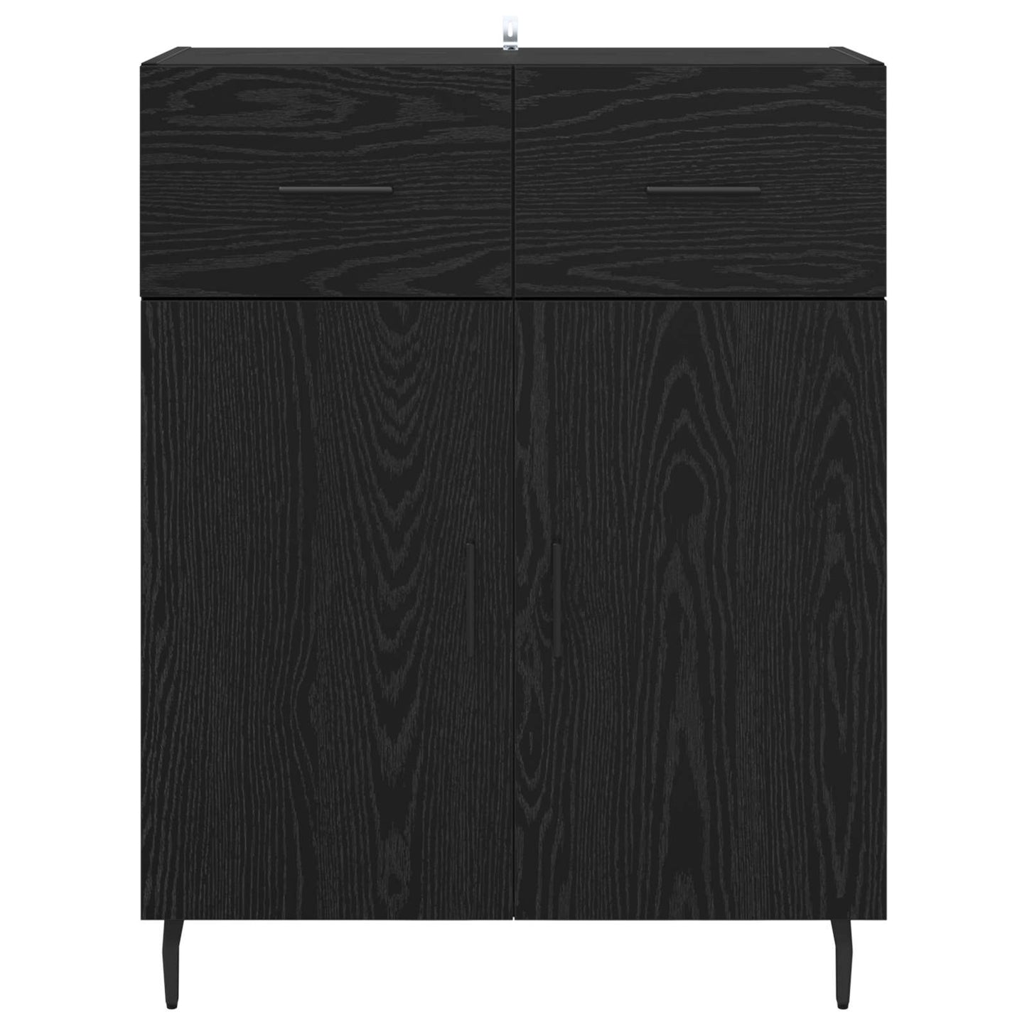 Sideboard Black Oak 69.5 x 34 x 90 cm Engineered Wood
