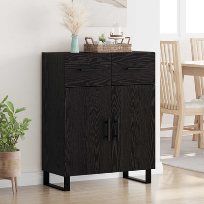 Sideboard Black Oak 69.5 x 34 x 90 cm Engineered Wood