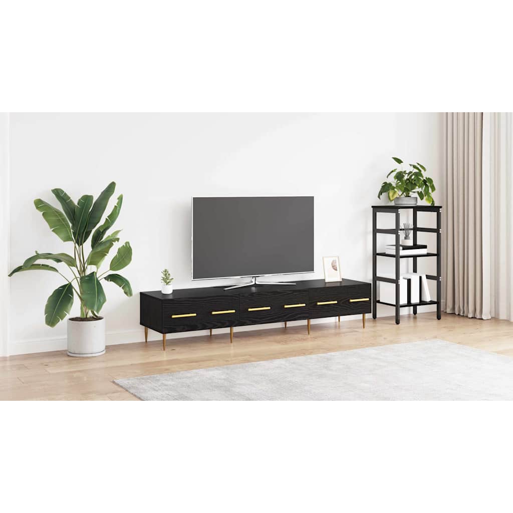 TV Cabinet Black Oak 150 x 36 x 30 cm Engineered Wood
