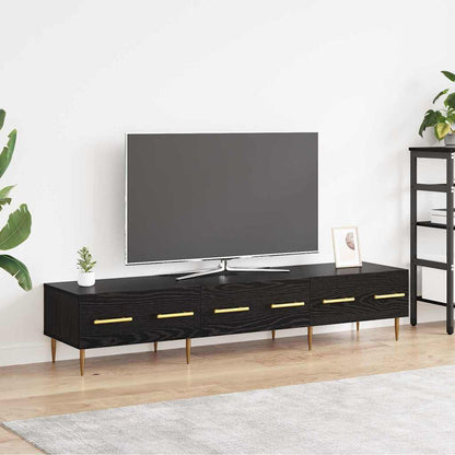 TV Cabinet Black Oak 150 x 36 x 30 cm Engineered Wood