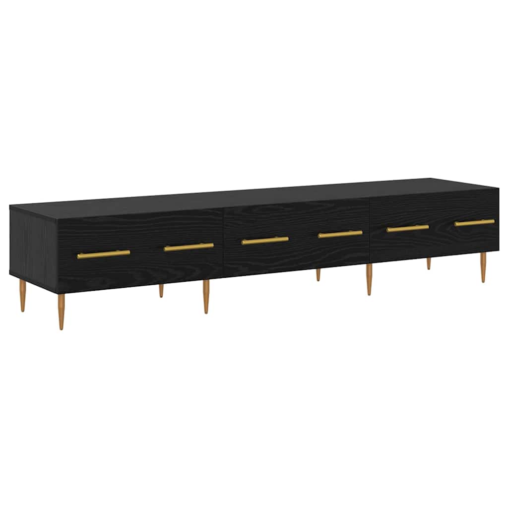 TV Cabinet Black Oak 150 x 36 x 30 cm Engineered Wood