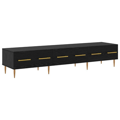 TV Cabinet Black Oak 150 x 36 x 30 cm Engineered Wood