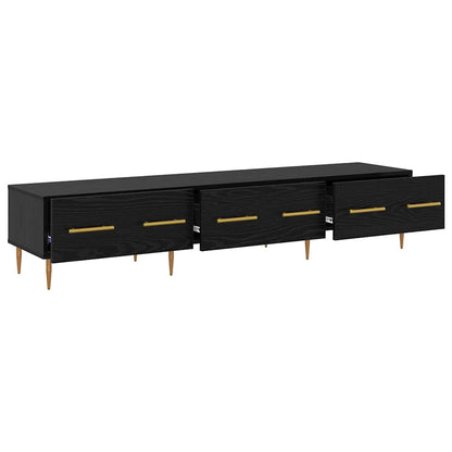 TV Cabinet Black Oak 150 x 36 x 30 cm Engineered Wood