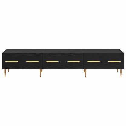TV Cabinet Black Oak 150 x 36 x 30 cm Engineered Wood