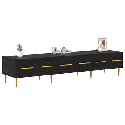TV Cabinet Black Oak 150 x 36 x 30 cm Engineered Wood