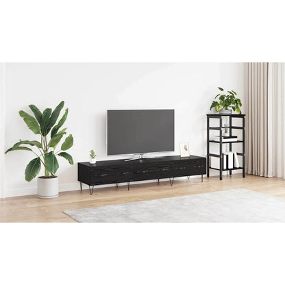TV Cabinet Black oak 150 x 36 x 30 cm Engineered wood