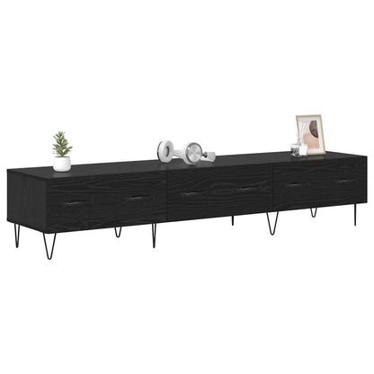 TV Cabinet Black oak 150 x 36 x 30 cm Engineered wood