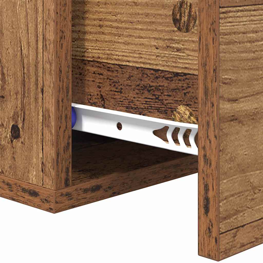 Wall-mounted Bedside Cabinet Old Wood 35 x 35 x 20 cm