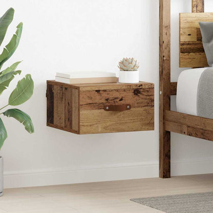 Wall-mounted Bedside Cabinet Old Wood 35 x 35 x 20 cm