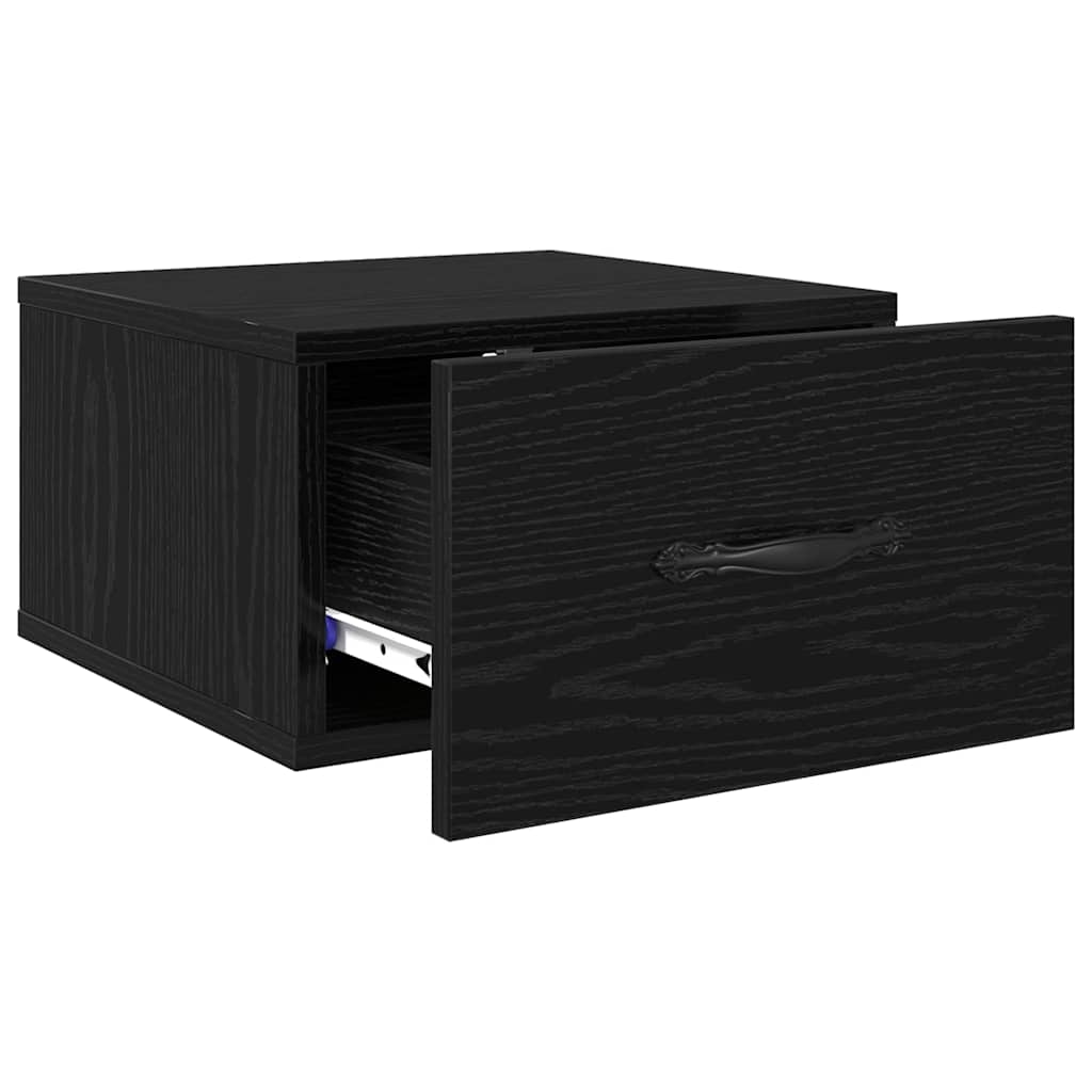 Bedside Cabinet Black oak 35 x 35 x 20 cm Engineered wood
