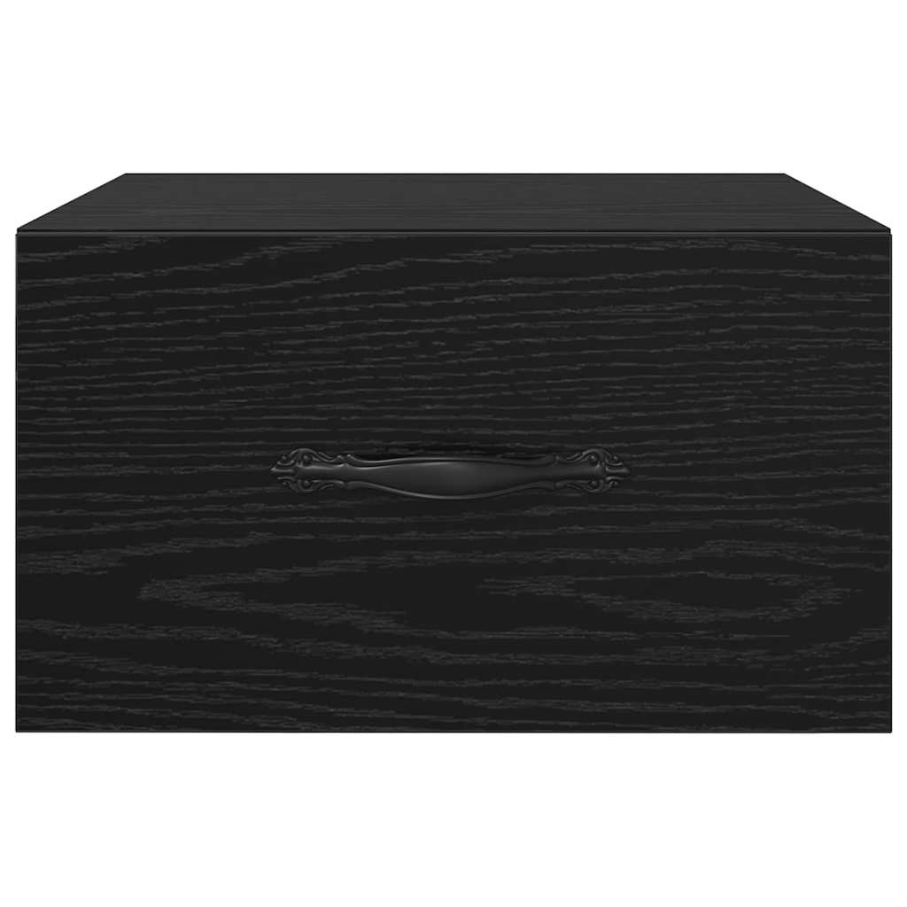 Bedside Cabinet Black oak 35 x 35 x 20 cm Engineered wood