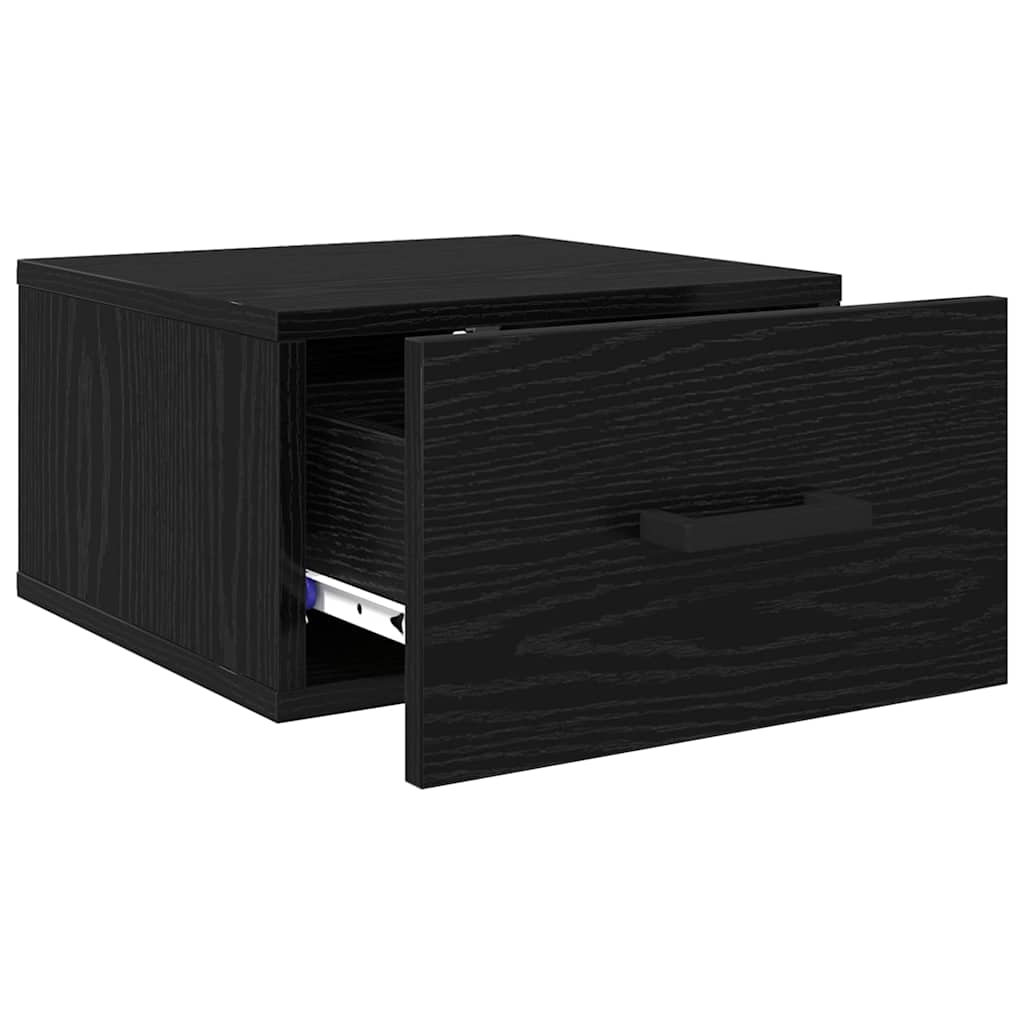Bedside Cabinet Black oak 35 x 35 x 20 cm Engineered wood