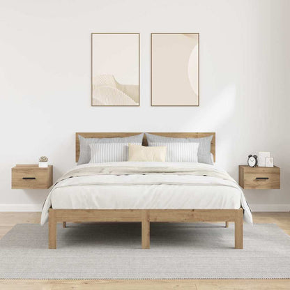 Bedside Cabinet Wall-mounted 2 pcs Artisan Oak 35 x 35 x 20 cm