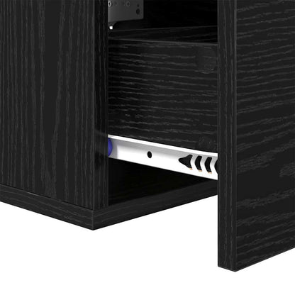 Bedside Cabinet Black Oak 35 x 35 x 20 cm Engineered Wood