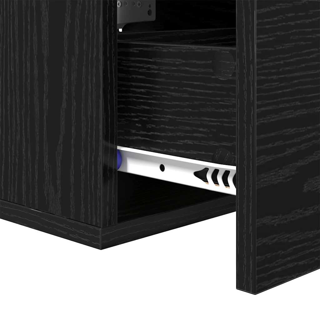 Bedside Cabinet 2 pcs Black Oak 35 x 35 x 20 cm Engineered Wood