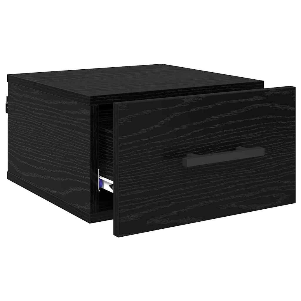 Bedside Cabinet Black oak 35 x 35 x 20 cm Engineered wood