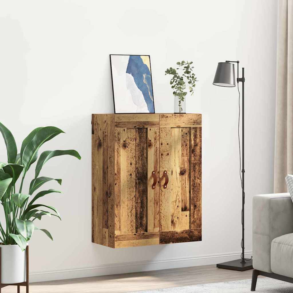 Wall Mounted Cabinet Old Wood 69.5 x 34 x 90 cm Engineered Wood