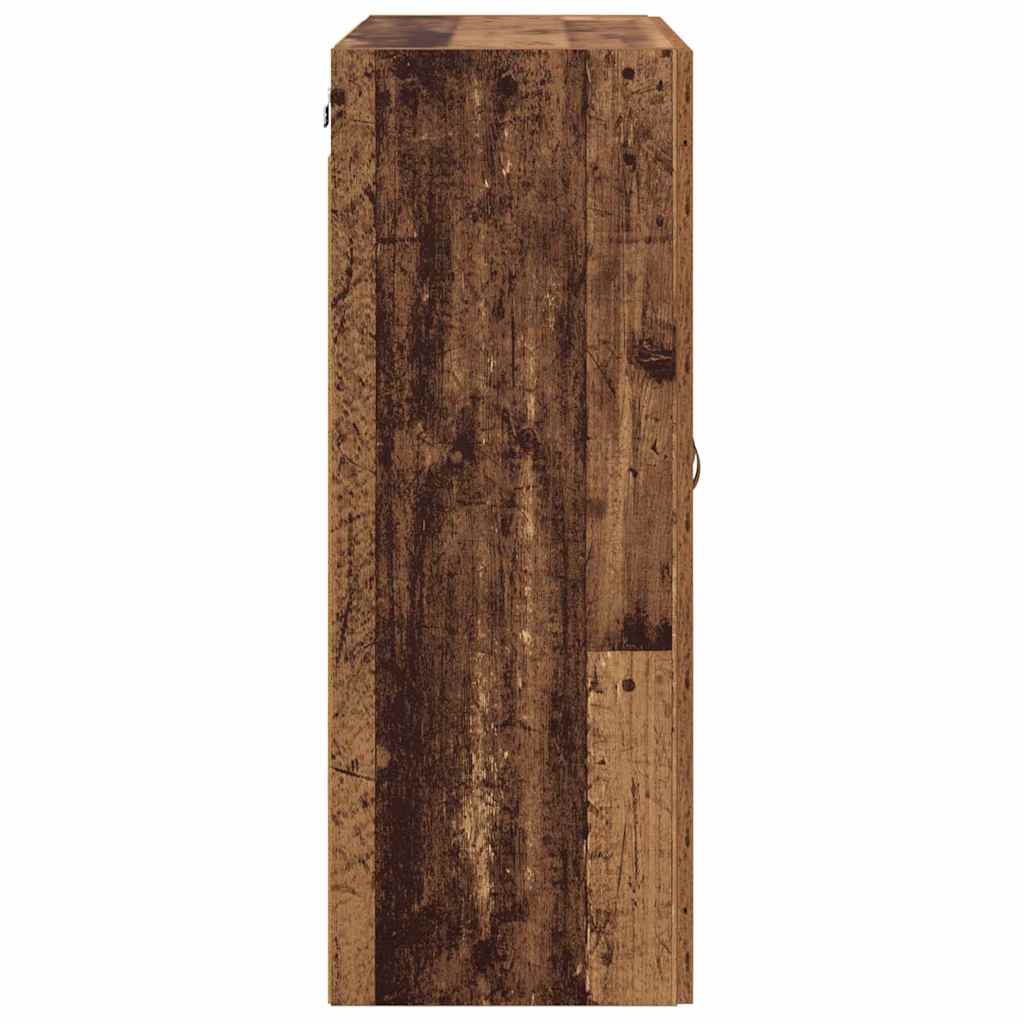 Wall Mounted Cabinet Old Wood 69.5 x 34 x 90 cm Engineered Wood