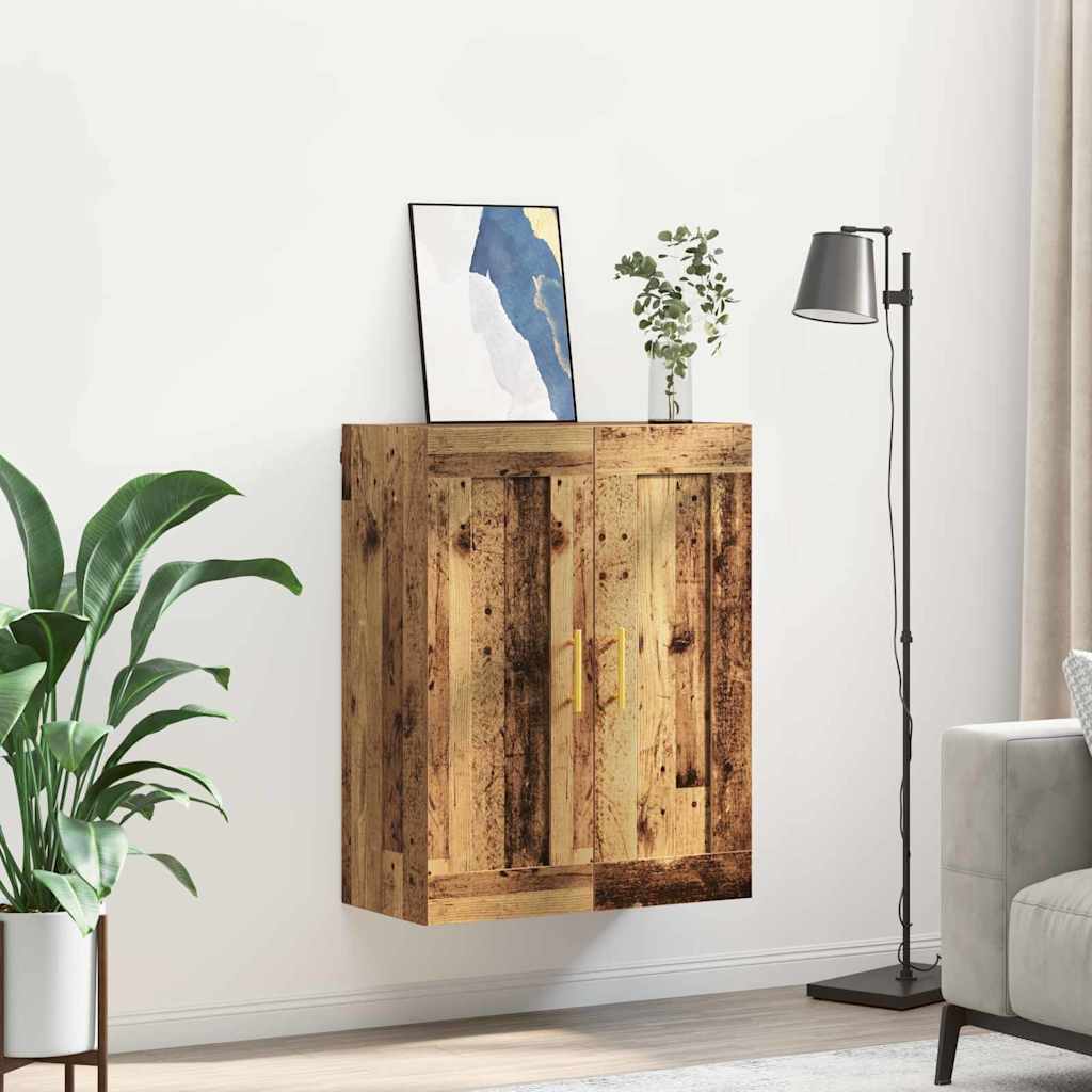 Wall Mounted Cabinet Old Wood 69.5 x 34 x 90 cm Engineered Wood
