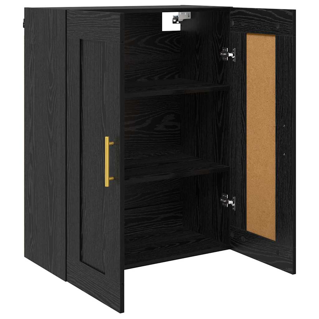 Wall Mounted Cabinet Black Oak 69.5 x 34 x 90 cm