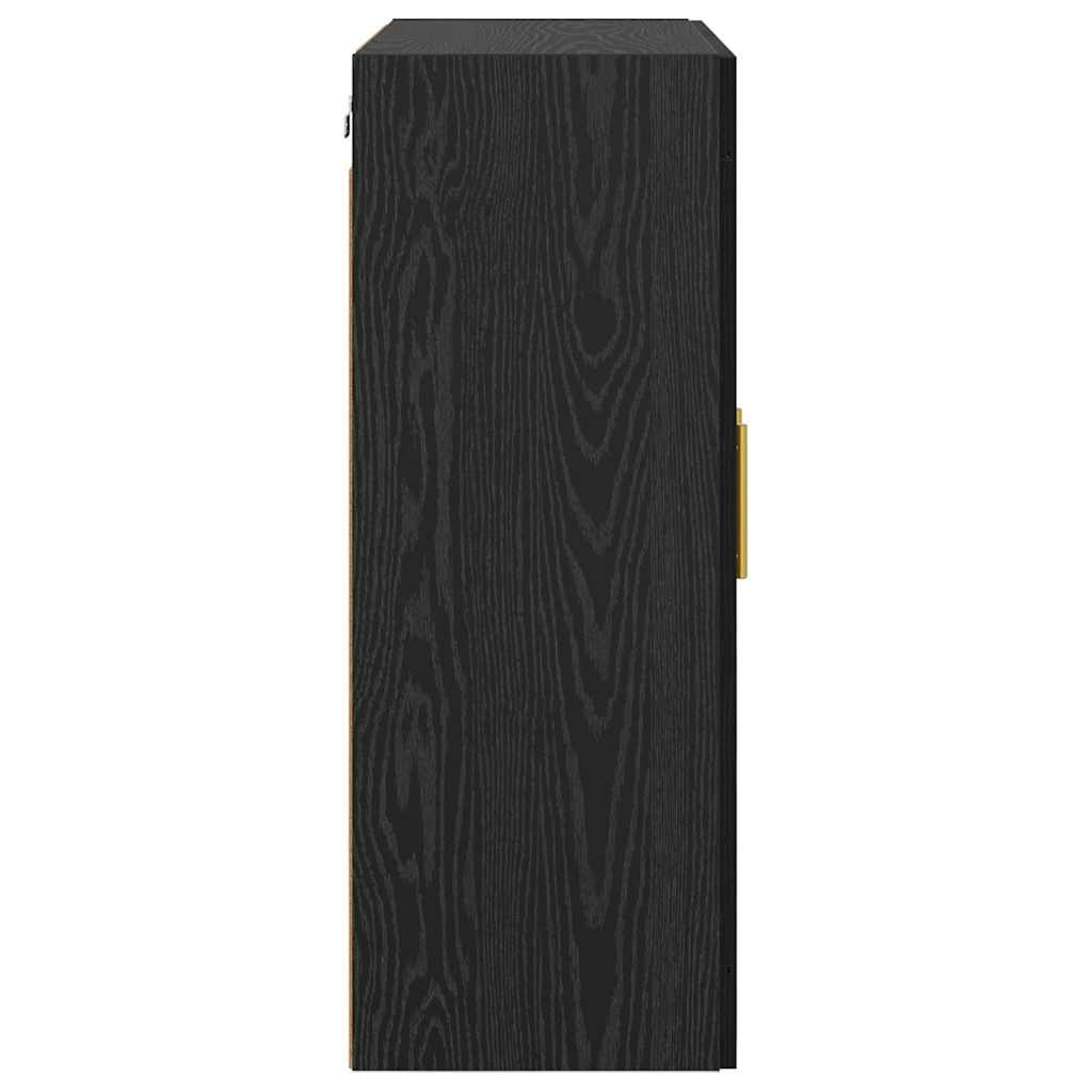 Wall Mounted Cabinet Black Oak 69.5 x 34 x 90 cm