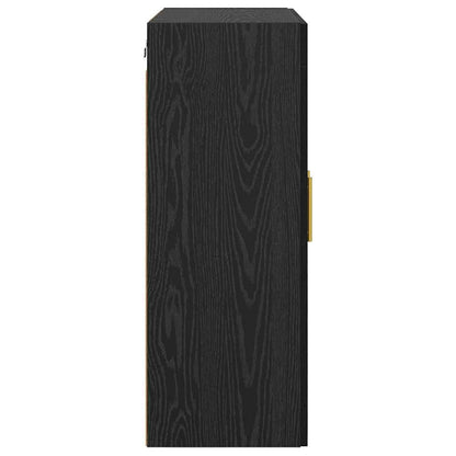 Wall Mounted Cabinet Black Oak 69.5 x 34 x 90 cm