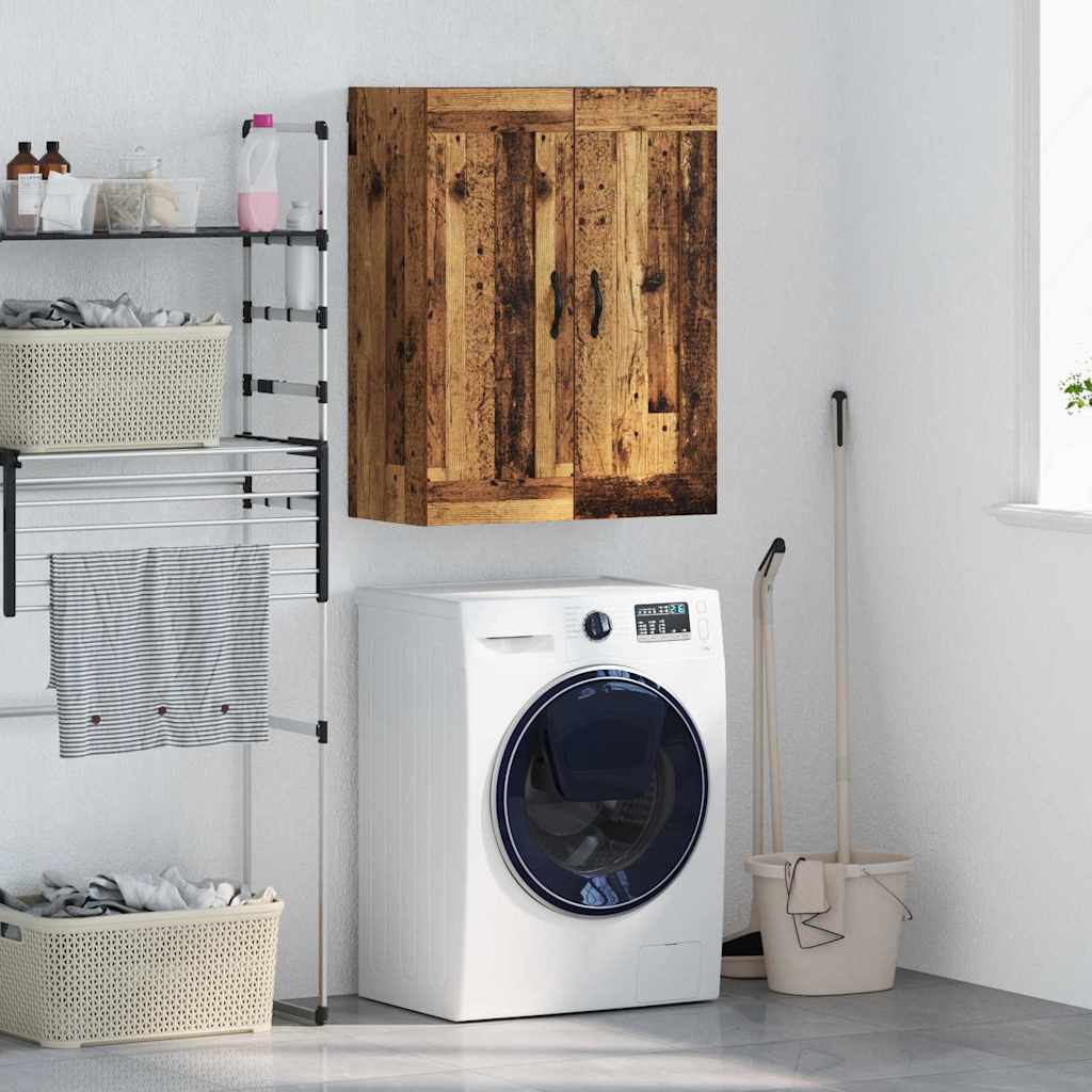 Wall Mounted Cabinet Old Wood 69.5 x 34 x 90 cm Engineered Wood