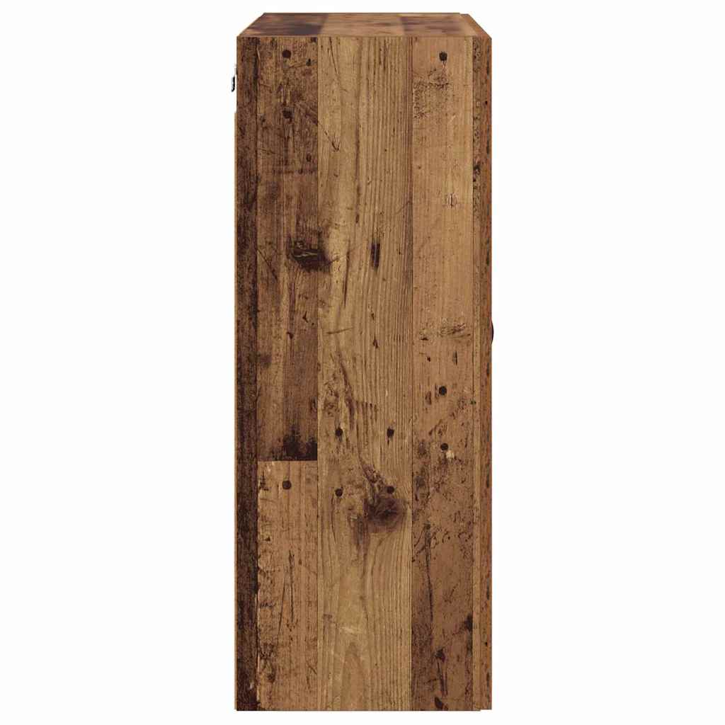 Wall Mounted Cabinet Old Wood 69.5 x 34 x 90 cm Engineered Wood
