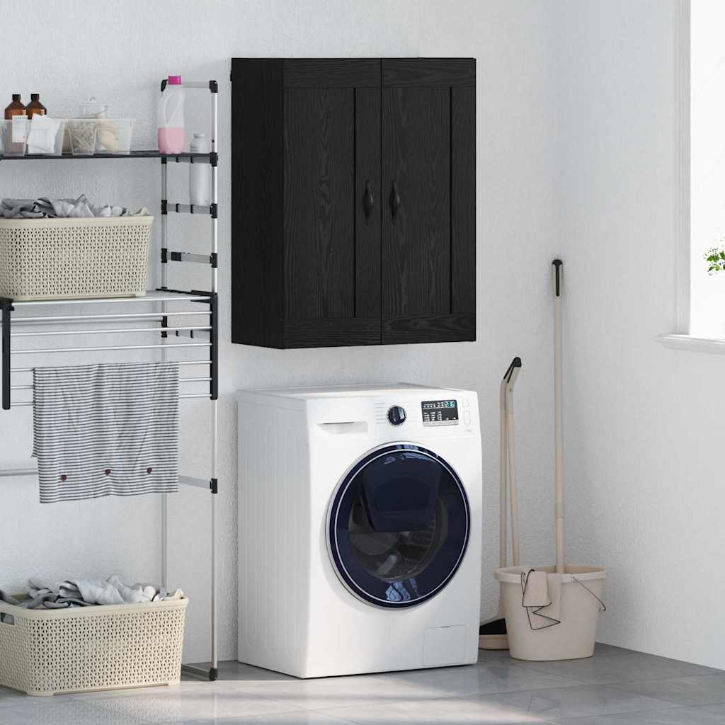 Wall Mounted Cabinet Black Oak 69.5 x 34 x 90 cm