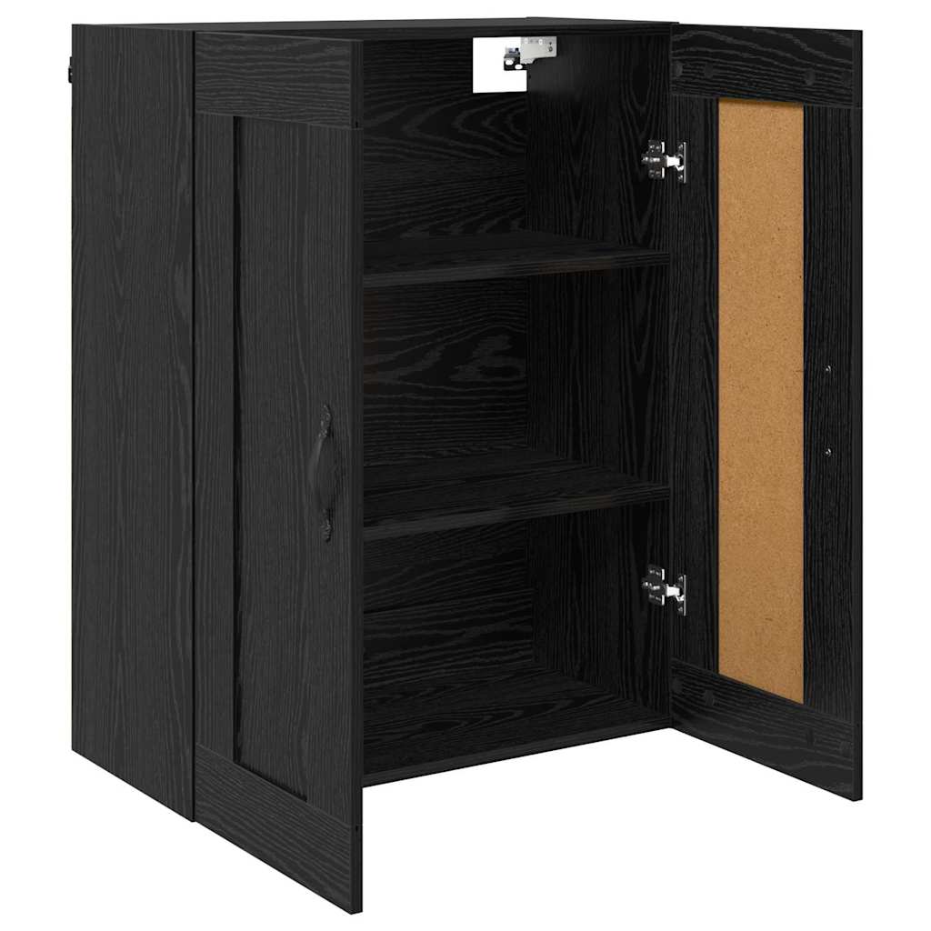 Wall Mounted Cabinet Black Oak 69.5 x 34 x 90 cm