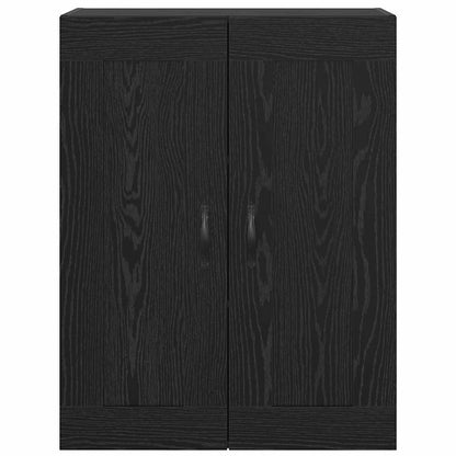 Wall Mounted Cabinet Black Oak 69.5 x 34 x 90 cm