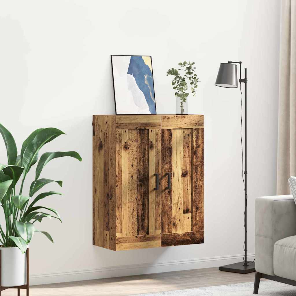 Wall Mounted Cabinet Old Wood 69.5 x 34 x 90 cm Engineered Wood