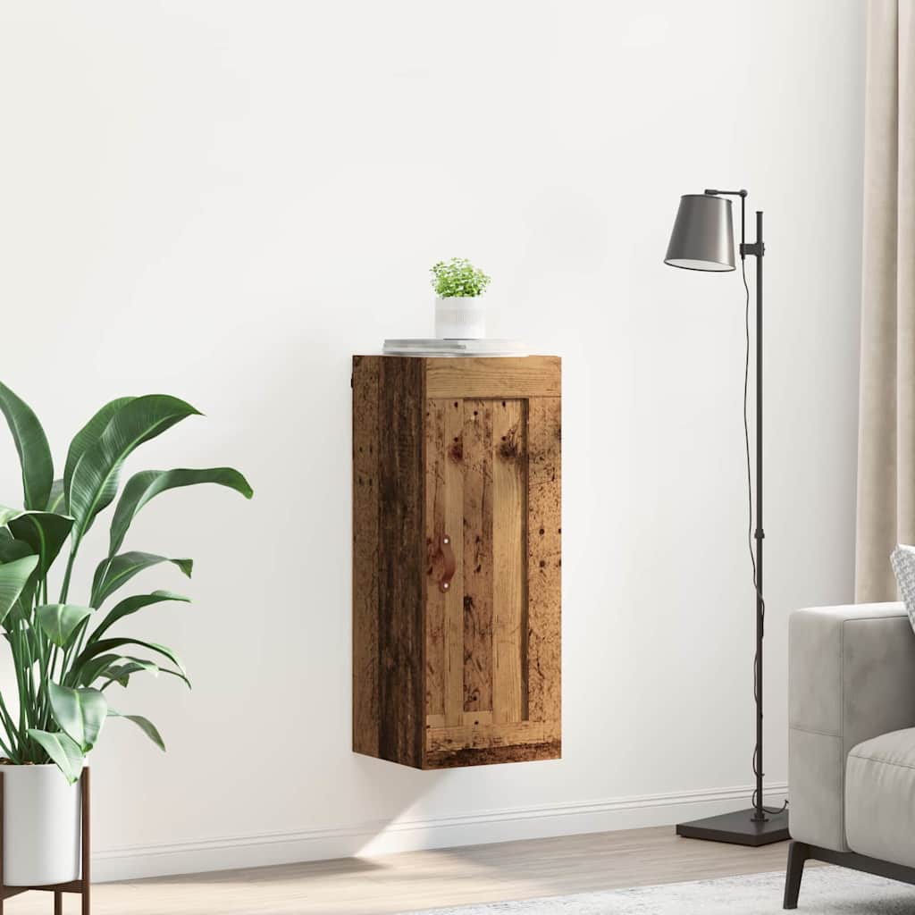 Wall Mounted Cabinet Old Wood 34.5 x 34 x 90 cm Engineered Wood