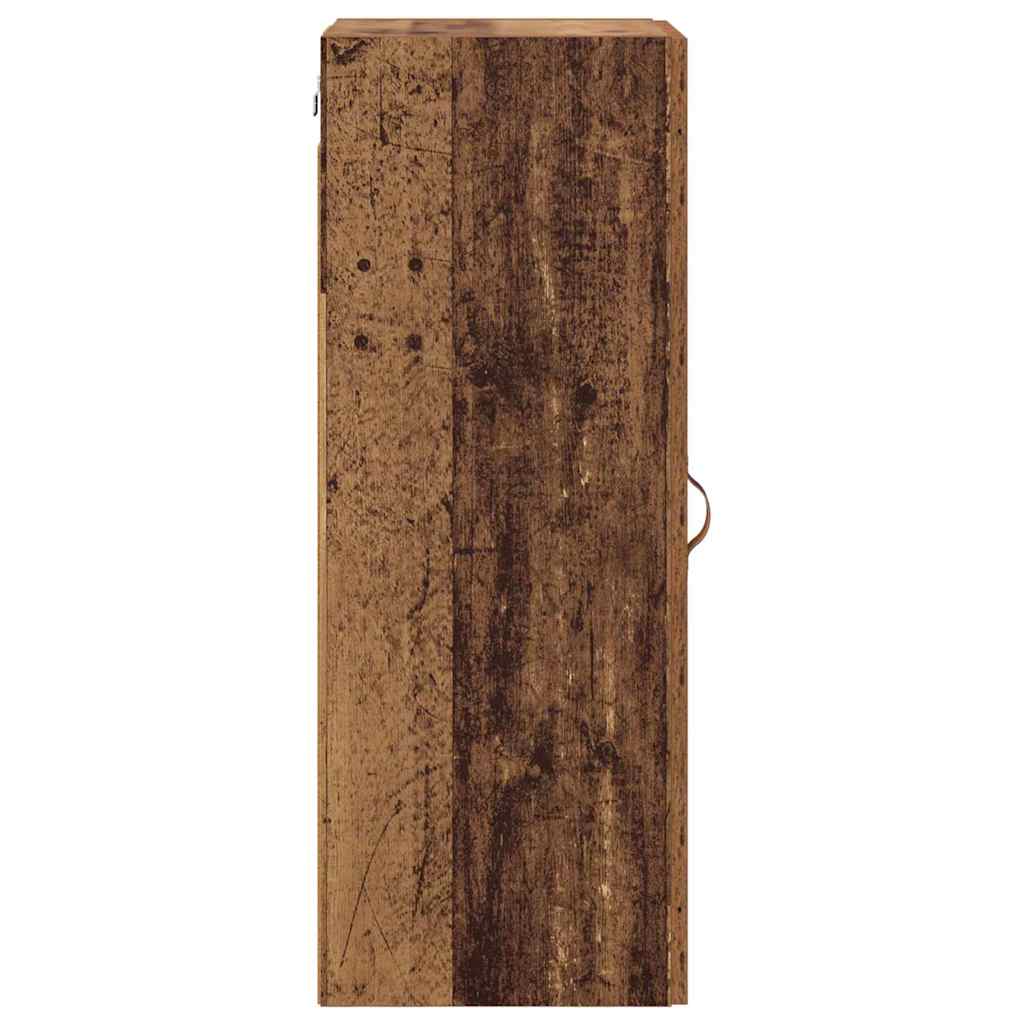 Wall Mounted Cabinet Old Wood 34.5 x 34 x 90 cm Engineered Wood