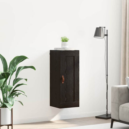 Wall Mounted Cabinet Black Oak 34.5 x 34 x 90 cm