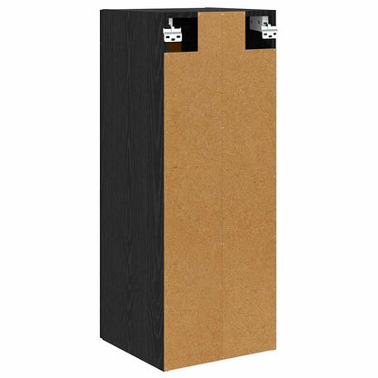 Wall Mounted Cabinet Black Oak 34.5 x 34 x 90 cm
