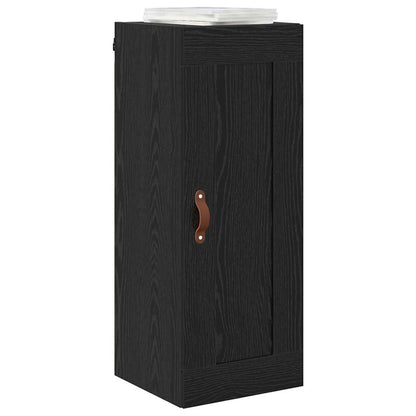Wall Mounted Cabinet Black Oak 34.5 x 34 x 90 cm