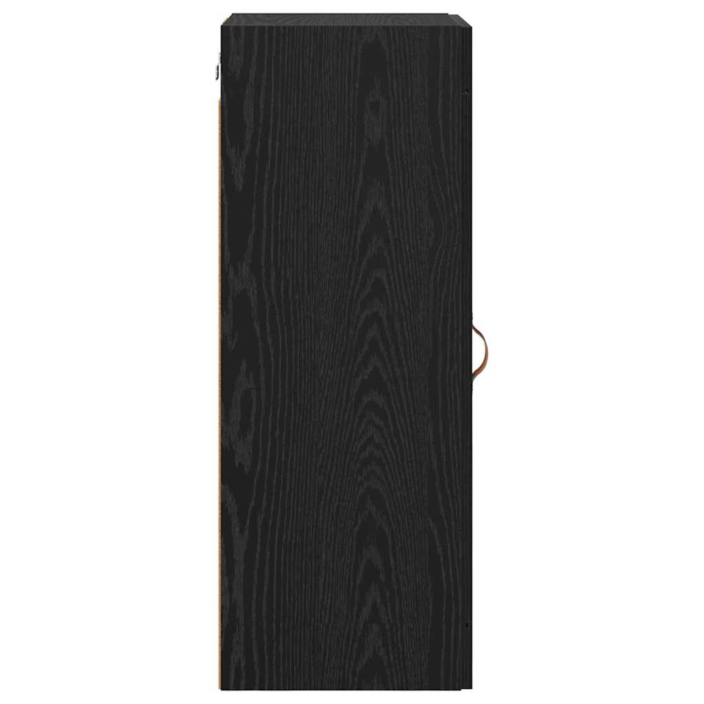 Wall Mounted Cabinet Black Oak 34.5 x 34 x 90 cm