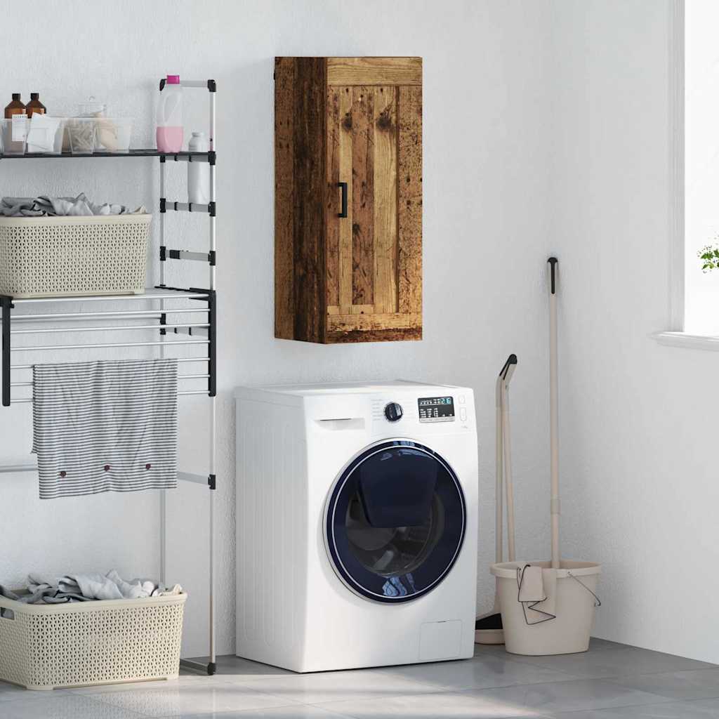 Wall Mounted Cabinet Old Wood 34.5 x 34 x 90 cm Engineered Wood