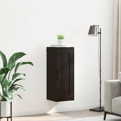 Wall Mounted Cabinet Black Oak 34.5 x 34 x 90 cm