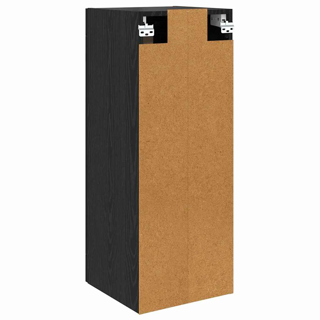 Wall Mounted Cabinet Black Oak 34.5 x 34 x 90 cm