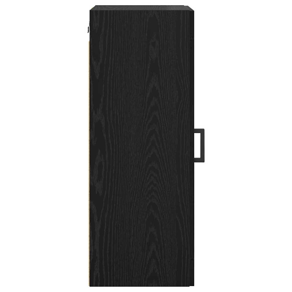 Wall Mounted Cabinet Black Oak 34.5 x 34 x 90 cm