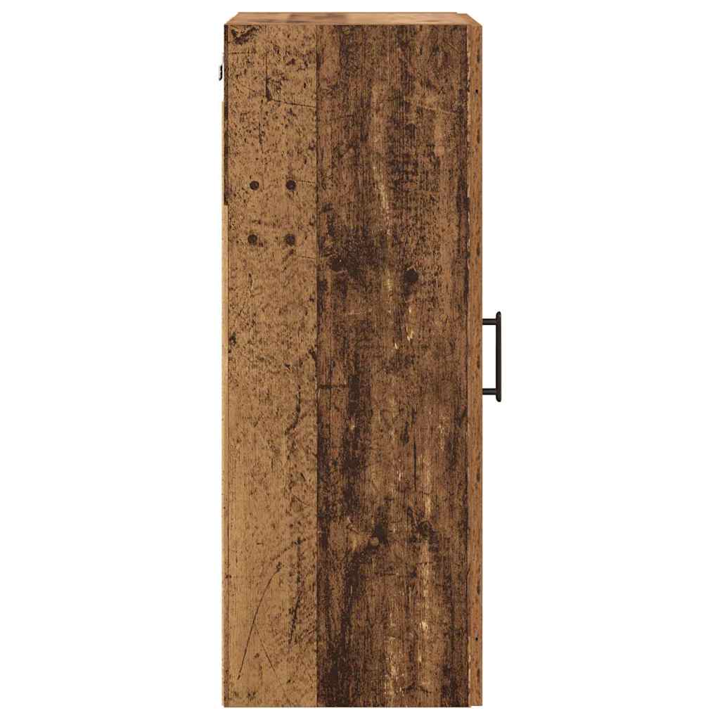 Wall Mounted Cabinet Old Wood 34.5 x 34 x 90 cm Engineered Wood